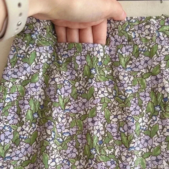 American Eagle Outfitters Stretch Floral Mini Skirt, Purple and Green, Size 4 - Picture 9 of 16